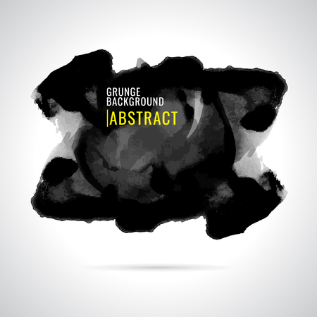 Grunge background. Watercolor background. Abstract background. Hand drawn. Texture background. Abstract shape on white background. Paint blackのイラスト素材