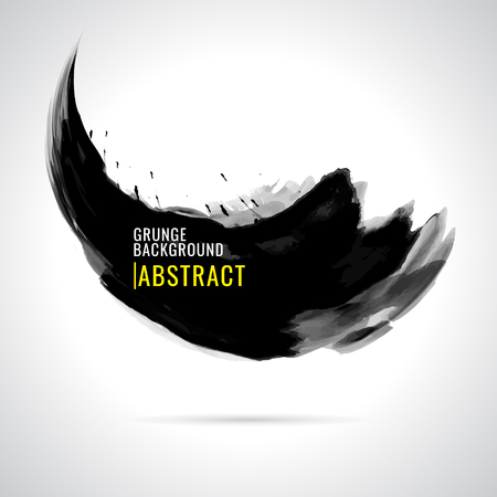 Grunge background. Watercolor background. Abstract background. Hand drawn. Texture background. Abstract shape on white background. Paint blackのイラスト素材