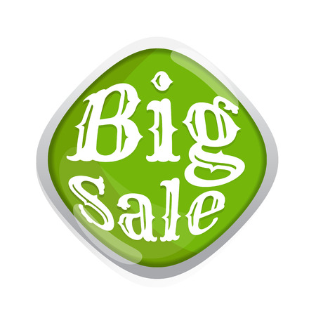 Big sale stickers green (vector). banner. Business. marketing. on white backgroundのイラスト素材