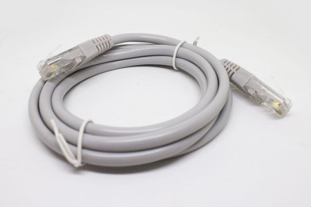 Internet wire on white. Technology. photo