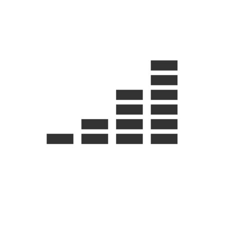 Chart , Schedule , Graph , diagram , black sign design. Icon Growing. business. vector illustration. Graphic. on white backgroundのイラスト素材