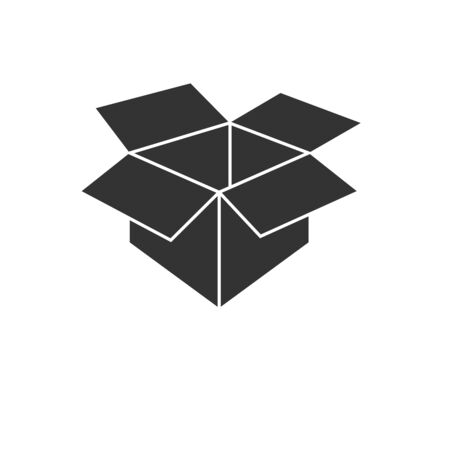 box icon black. symbol graphic vector illustrationのイラスト素材