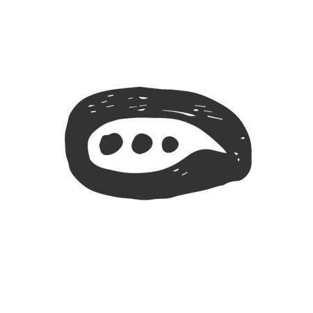 Vector Hand Drawn Speech Bubbles. on white background. icon. symbolのイラスト素材