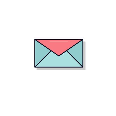 Envelope mail icon paint illustration isolated vector sign symbol on white backgroundのイラスト素材
