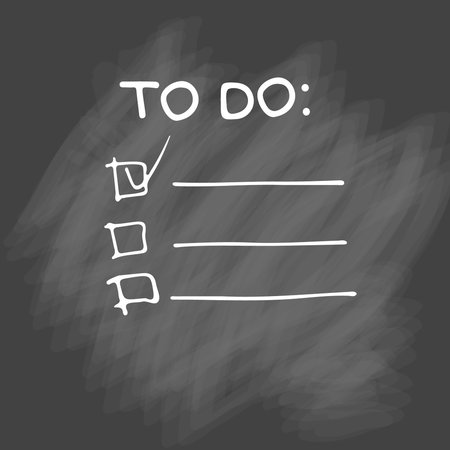 Check list  icon. Hand drawn task list with check marks and check boxes . To do list isolated on...