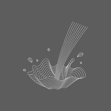 Vector milk liquid splash pour. Vector isolated transparent illustration. Dairy product, yogurt, cream, kefir, protein cocktail. Healthy vitamin food, breakfast, diet and nutrition concept.のイラスト素材