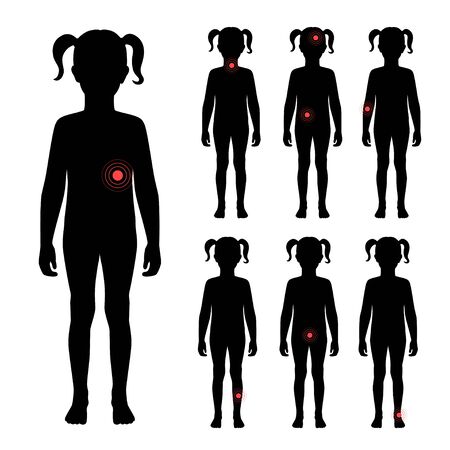 Pain in human body conceptのイラスト素材