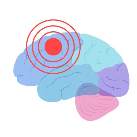 Pain Brain Illustrationのイラスト素材