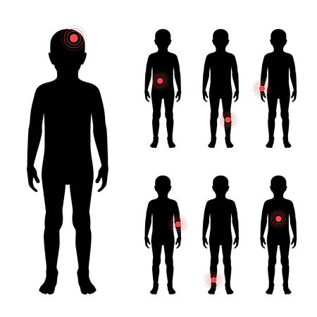 Pain in human bodyのイラスト素材