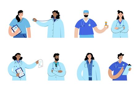 Clinic and doctor conceptのイラスト素材