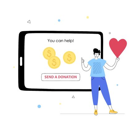 Volunteering and donationsのイラスト素材
