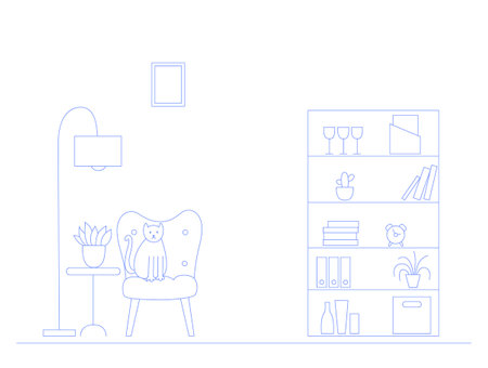 Home pets contentのイラスト素材