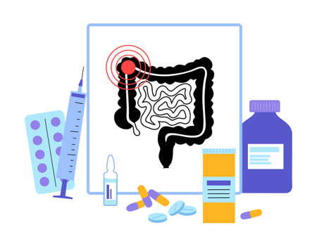 intestine  conceptのイラスト素材
