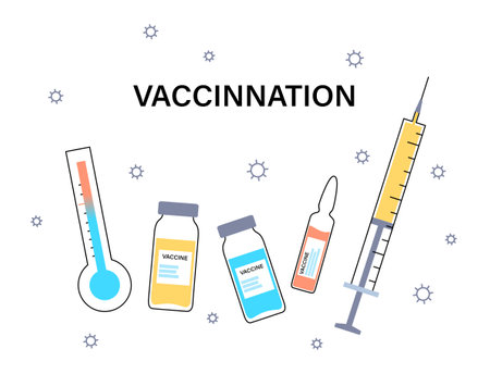 Global vaccination conceptのイラスト素材