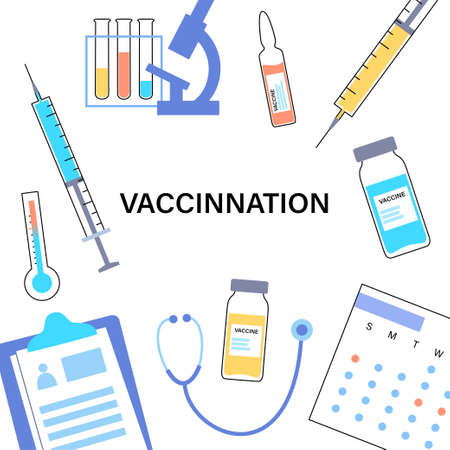 Global vaccination conceptのイラスト素材