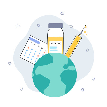 Global vaccination conceptのイラスト素材