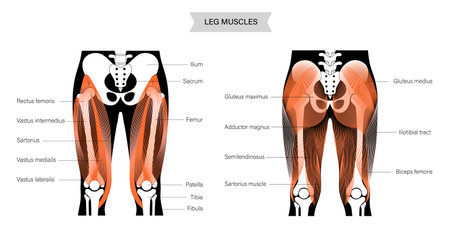 Muscular system legsのイラスト素材