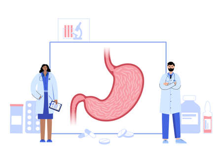Stomach design conceptのイラスト素材