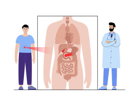 Pain in male bodyのイラスト素材