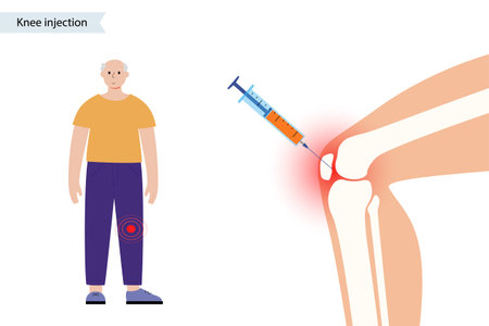 Knee Injection xrayのイラスト素材
