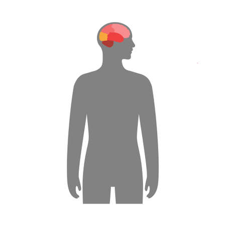 Human brain conceptのイラスト素材