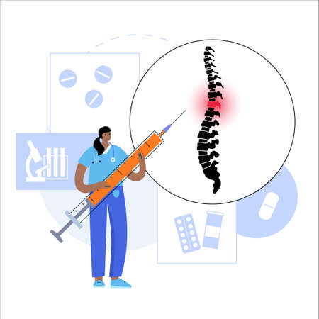 Spine joint injectionのイラスト素材