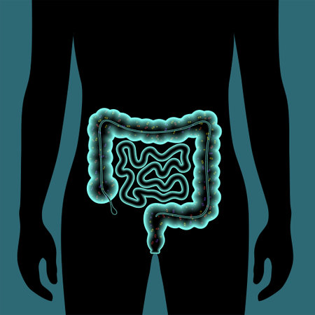Gut microbiome conceptのイラスト素材