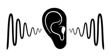 Human hearing iconのイラスト素材