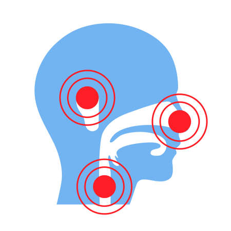 Otolaryngology clinic conceptのイラスト素材