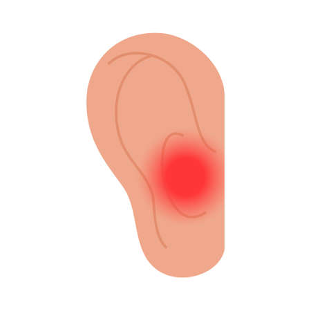 Human ear painのイラスト素材