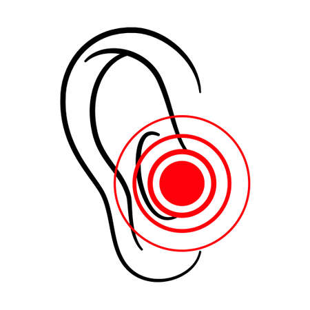 Human ear painのイラスト素材