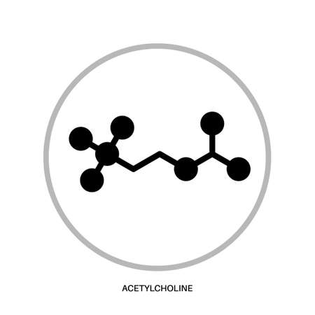 Acetylcholine formula iconのイラスト素材