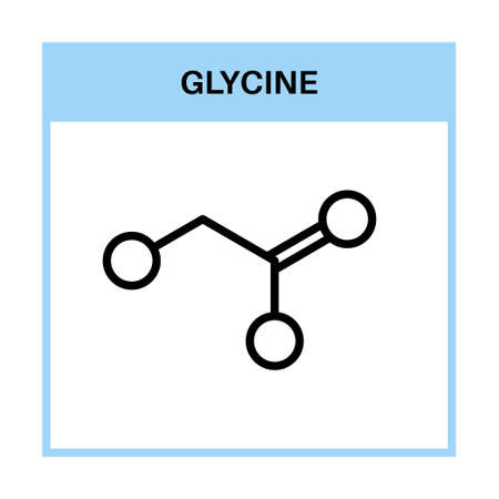 Glycine chemical formulaのイラスト素材