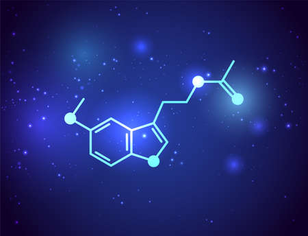 Melatonin chemical formulaのイラスト素材