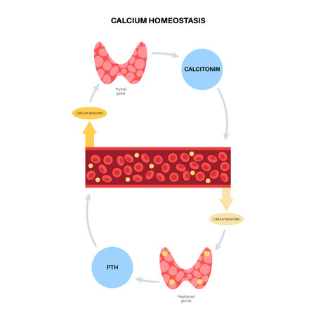 calcium homeostasis diagramのイラスト素材