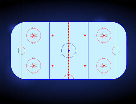 Ice hockey rinkのイラスト素材