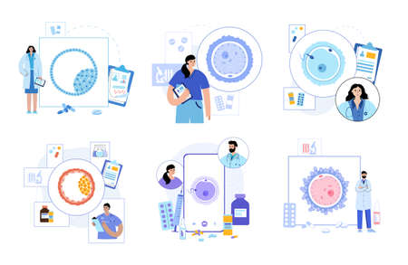 Insemination and fertilizationのイラスト素材