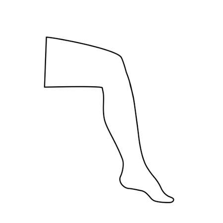 Female legs silhouetteのイラスト素材