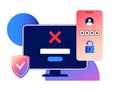 Access denied notificationのイラスト素材
