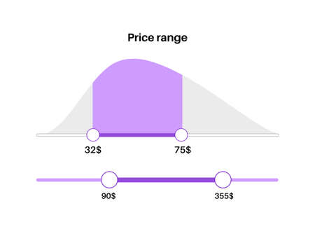 Price range filterのイラスト素材