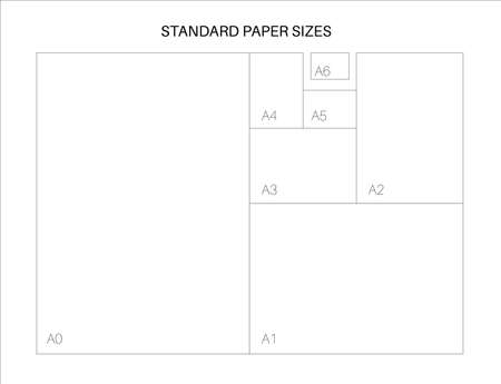 International paper sizesのイラスト素材
