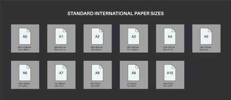 International paper sizesのイラスト素材