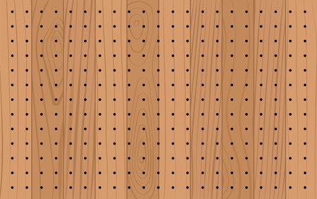 Wooden Pegboard Storageのイラスト素材