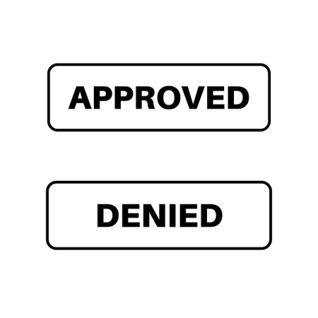 Approved denied stampのイラスト素材
