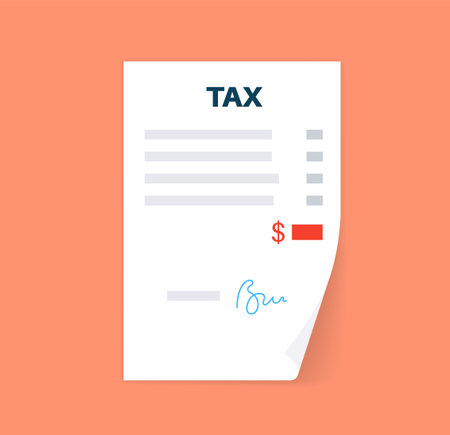 Tax document formのイラスト素材