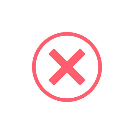 Cross mark icon
