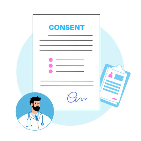 Consent form documentのイラスト素材