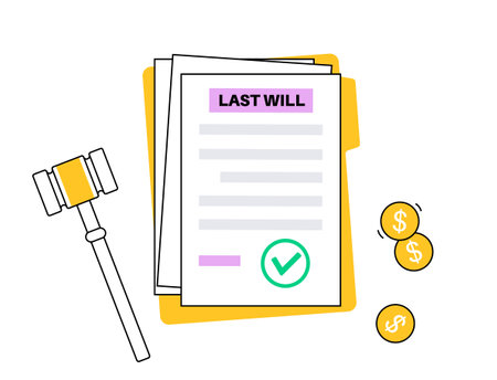 Last will documentのイラスト素材
