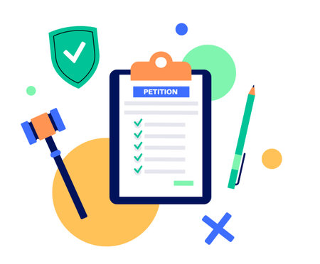 Petition signing processのイラスト素材