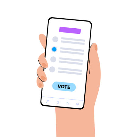Vote online conceptのイラスト素材